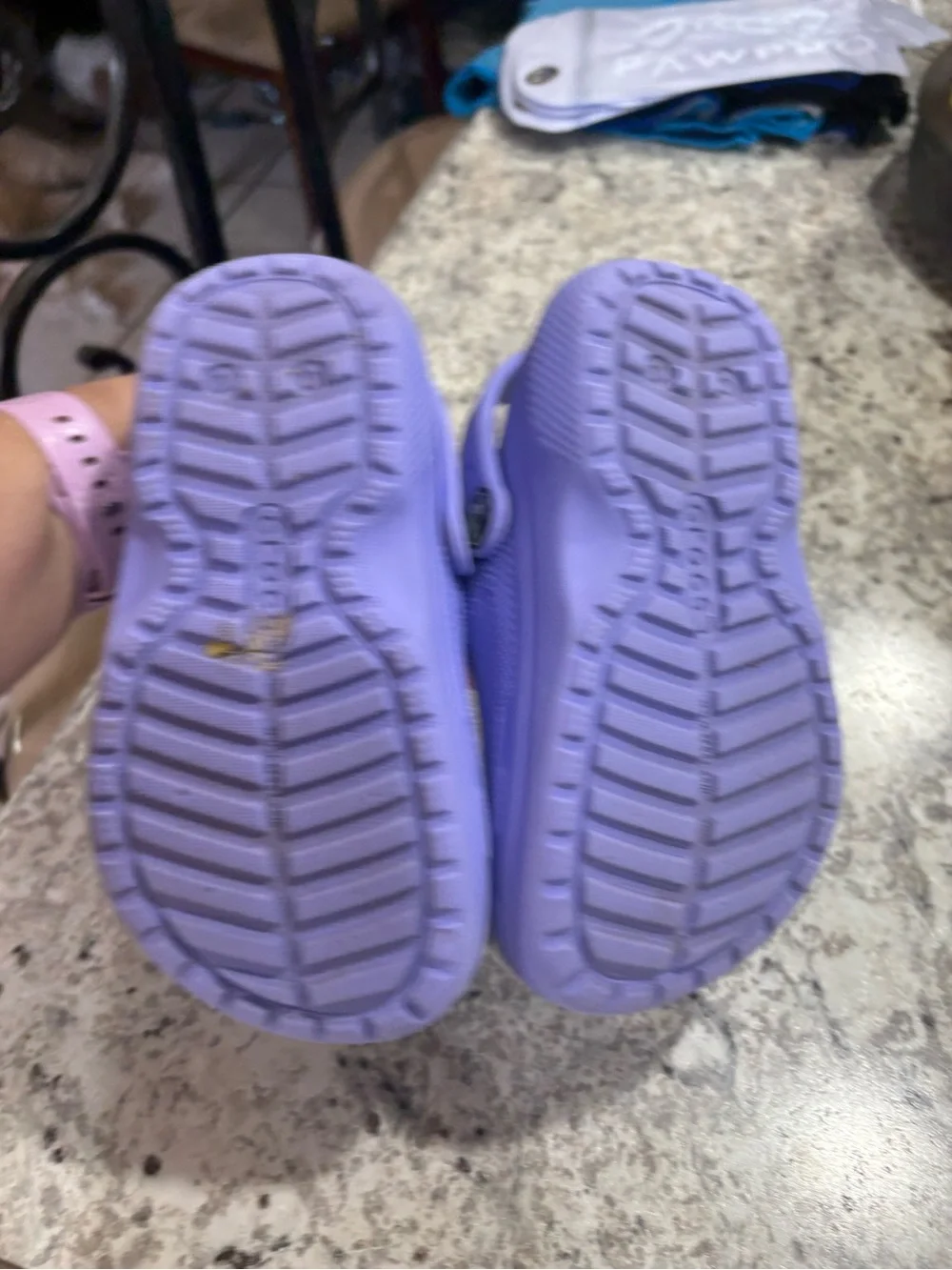 CROCS Kids Lavender Slip-On Clogs with Fleece Lining